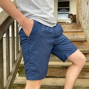 Pebble Beach Blue Lightweight Golf Shorts (Size 34)